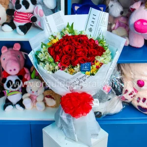 25 Rosas Rojas Deluxe