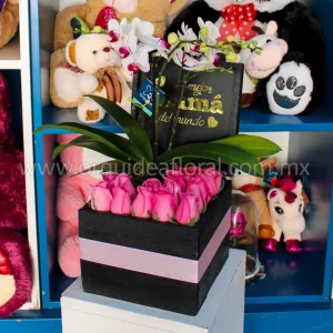 Orquídea Box con Rosas