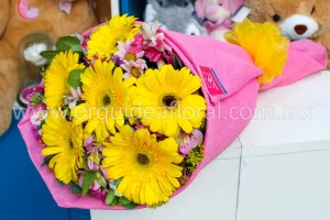 6 Gerberas Amarillas Premium