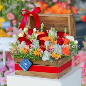 Cofre Rustico Naranja Mix