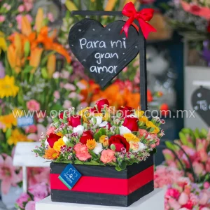 Pizarrón Rustico Naranja Mix