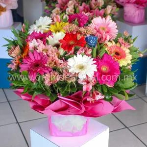 12 Rosas Gerberas Envueltas