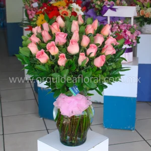 Jarrón 25 Rosas Hermosas
